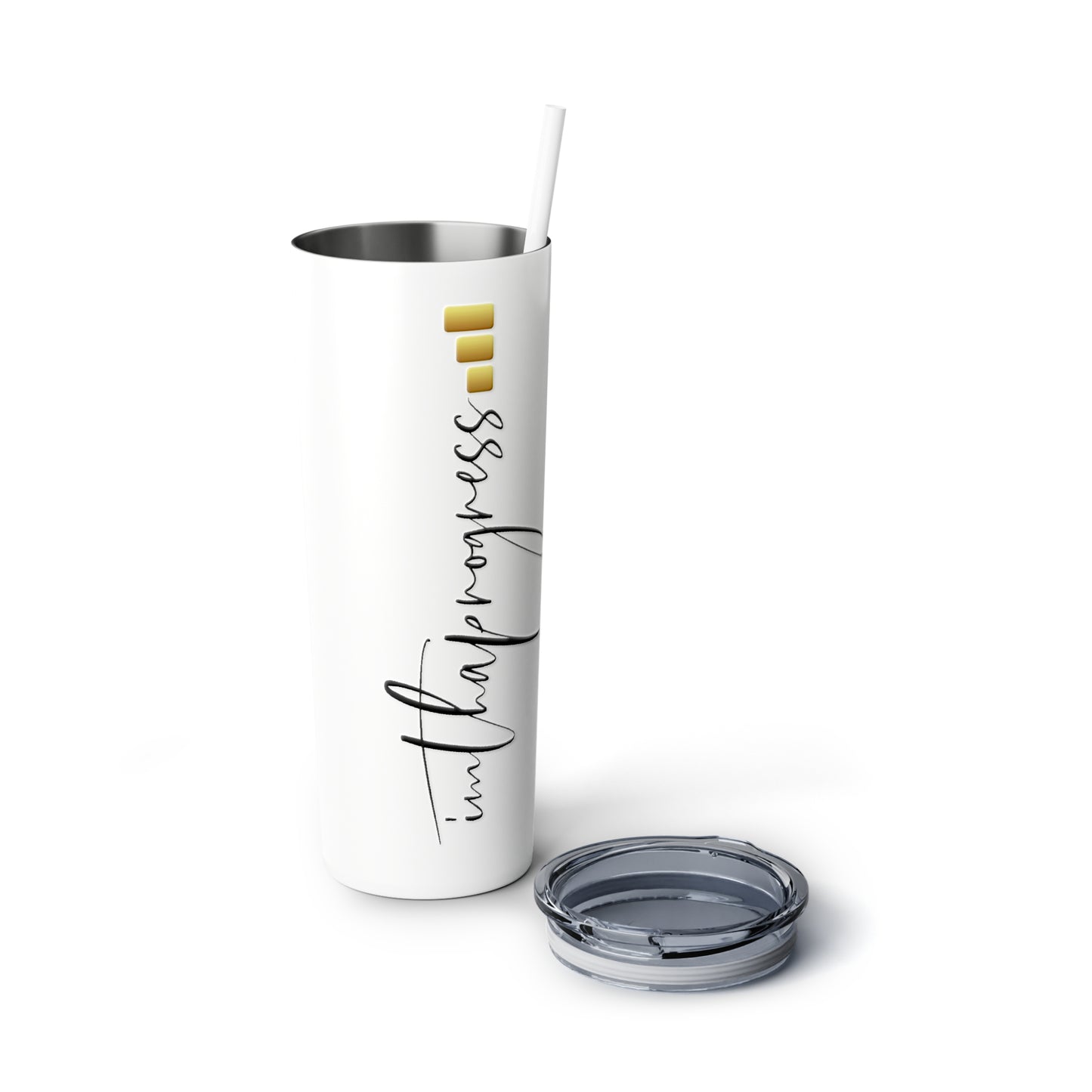 Skinny Steel Tumbler with Straw | Imthaprogress