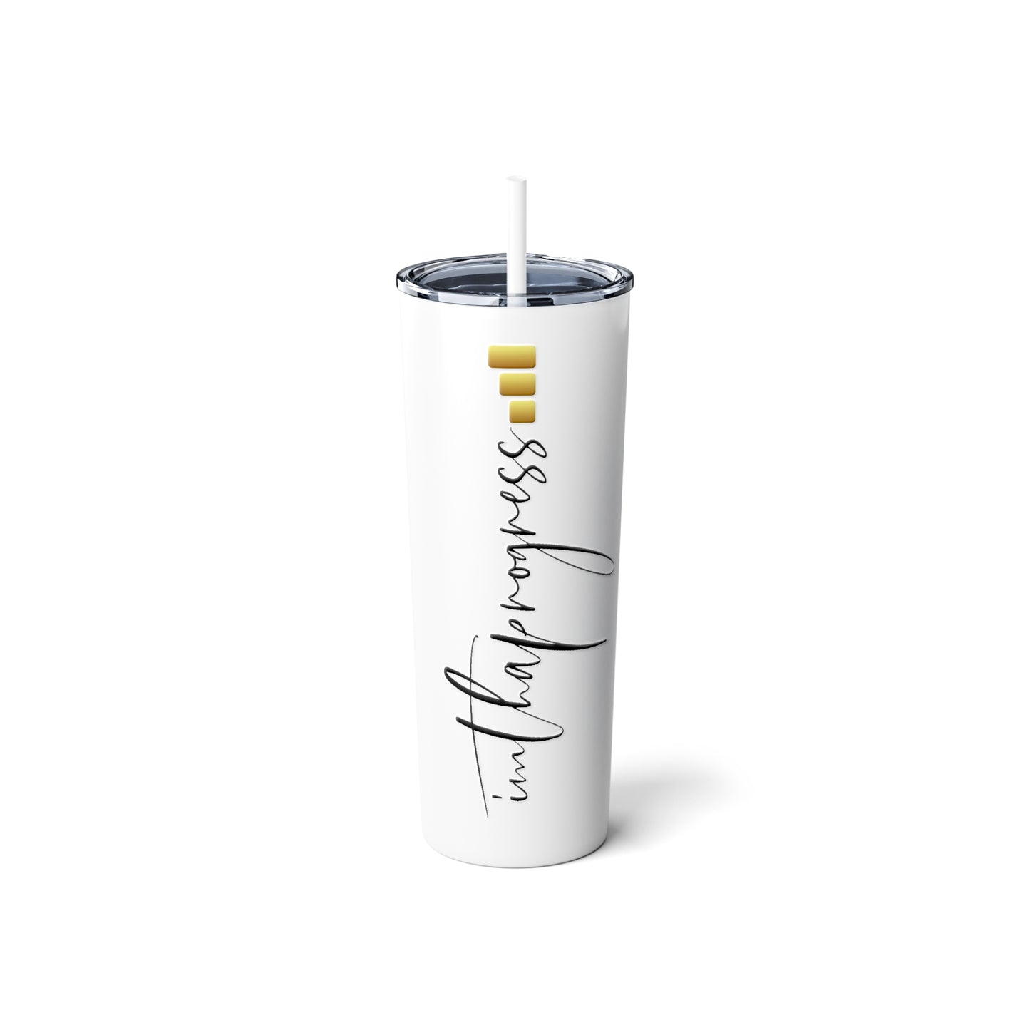 Skinny Steel Tumbler with Straw | Imthaprogress