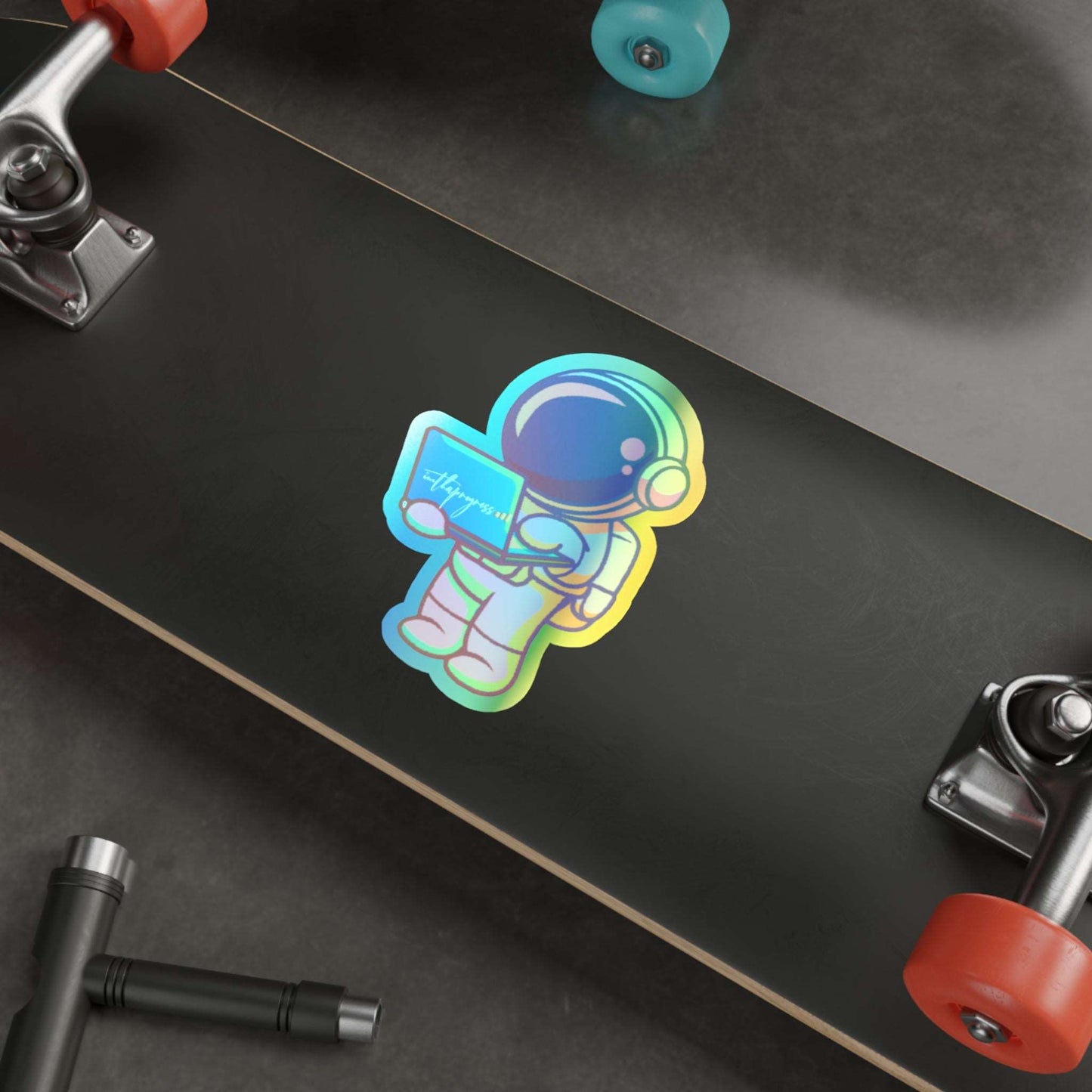 Holographic Die-cut Stickers | Progress Astronaut