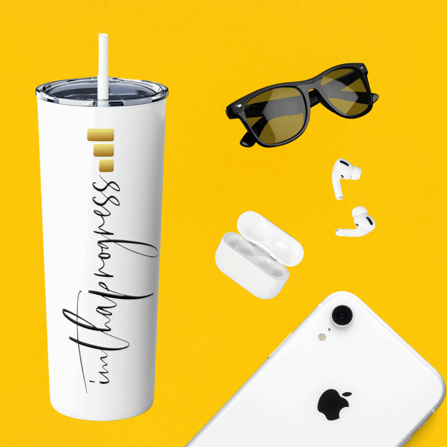 Skinny Steel Tumbler with Straw | Imthaprogress