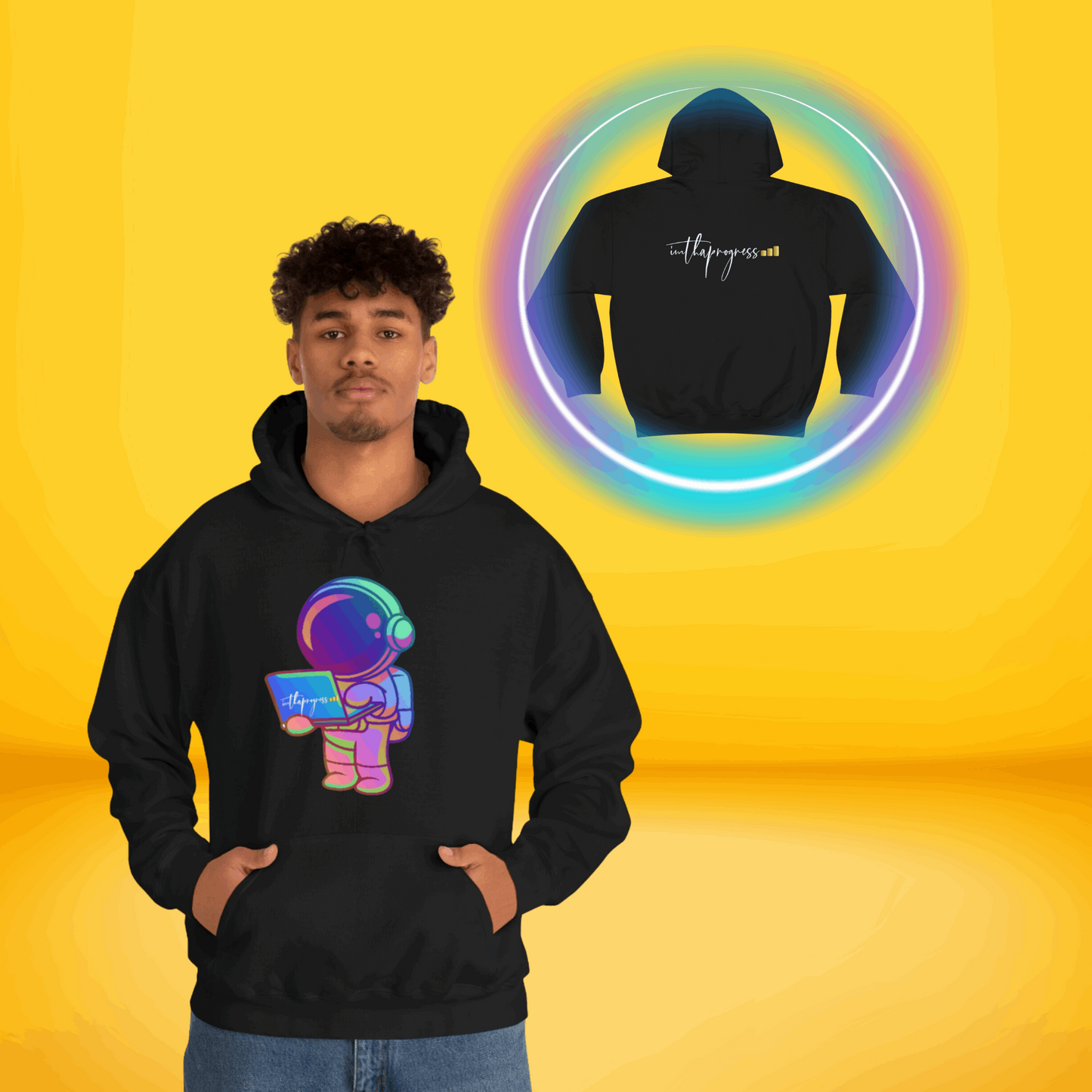 Unisex Heavy Blend Hooded Sweatshirt | Progress Astronaut